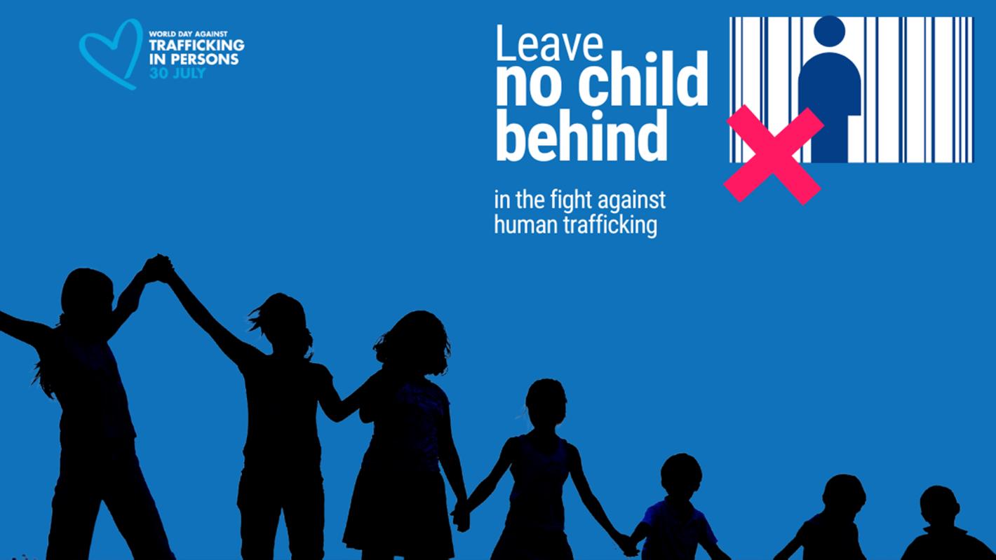 Bannerfor the campaign, "Leave no child behind"