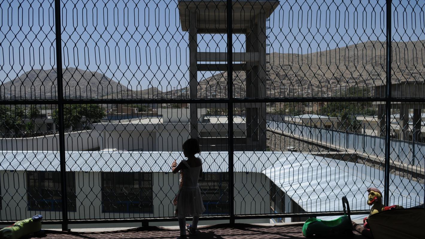 Child in a detention camp.