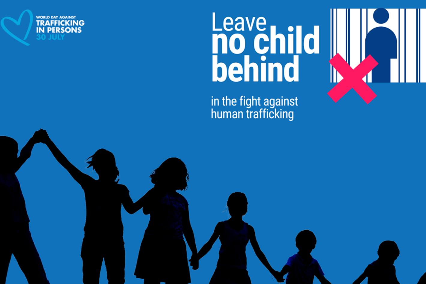 Bannerfor the campaign, "Leave no child behind"