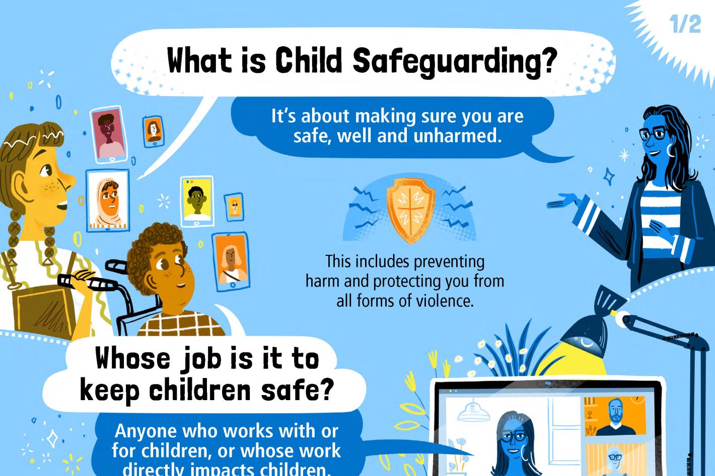 Cover page for the report on Child safeguarding