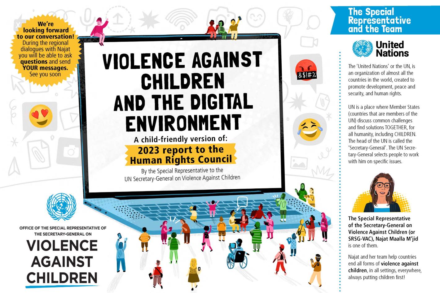 Cover page of the report on Violence Against Children And The Digital Environment
