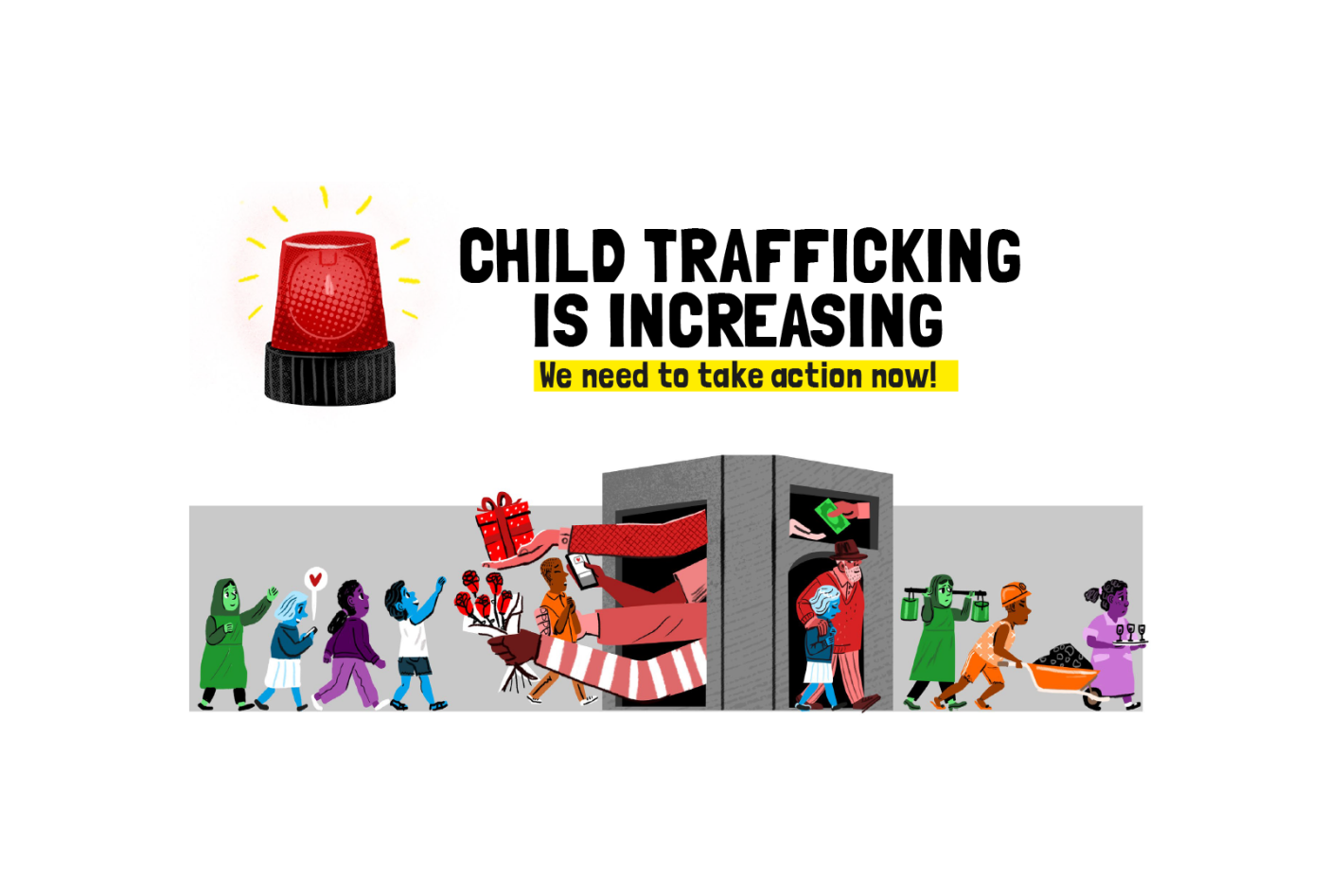 Cover page for the report on Child trafficking is increasing: We need to take action now