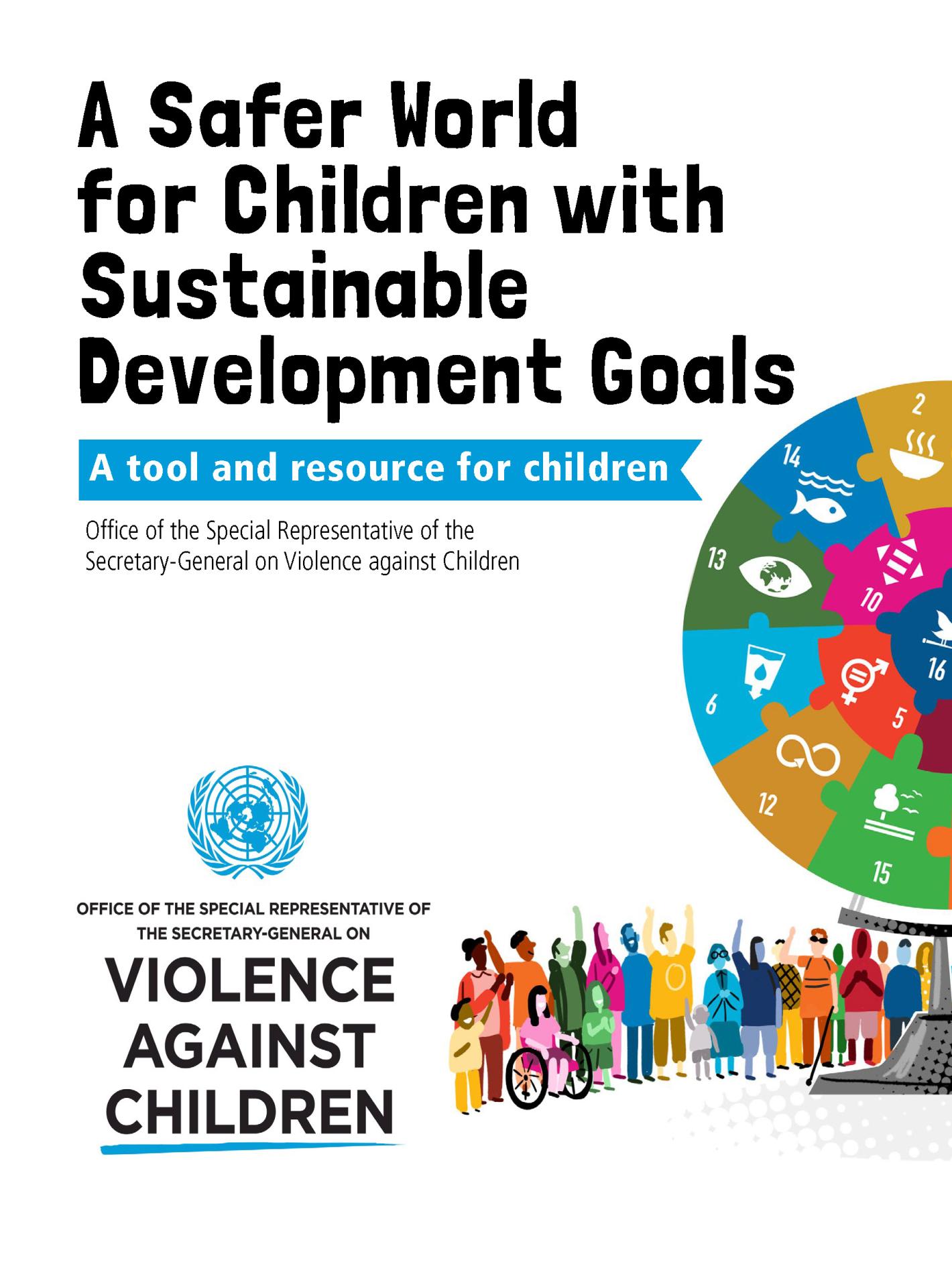 Cover page for the report on A Safer World for Children with Sustainable Development Goals