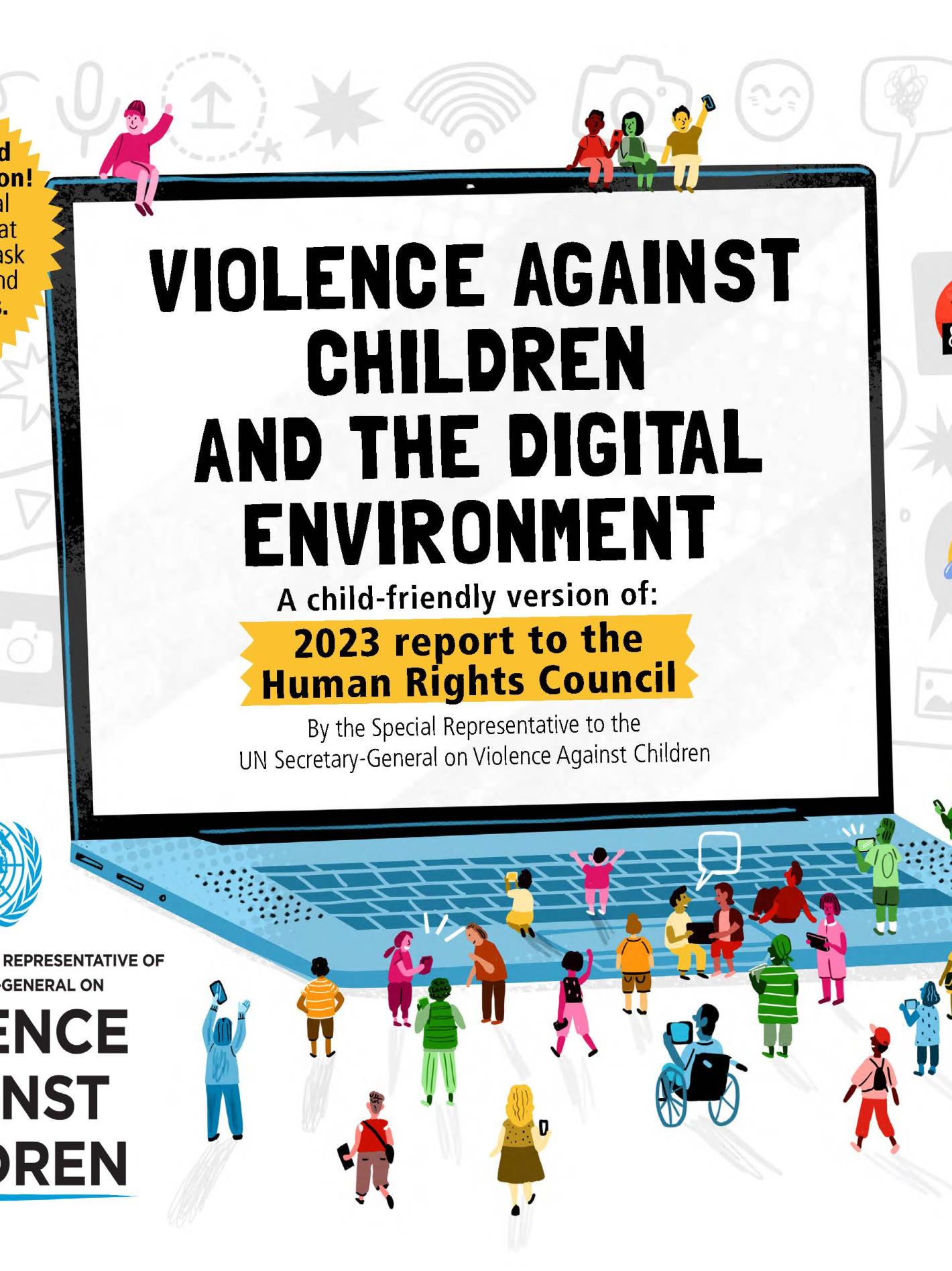 Cover page for the report on Violence Against Children And The Digital Environment