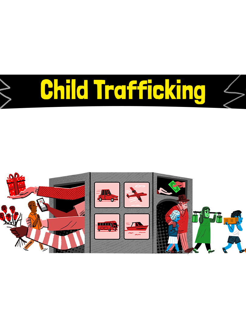 Cover page for the report on Child Trafficking: A crime against children that needs to end today