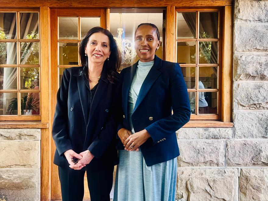 Dr. Najat Maalla M'jid in Lesotho during a country mission in 2024.