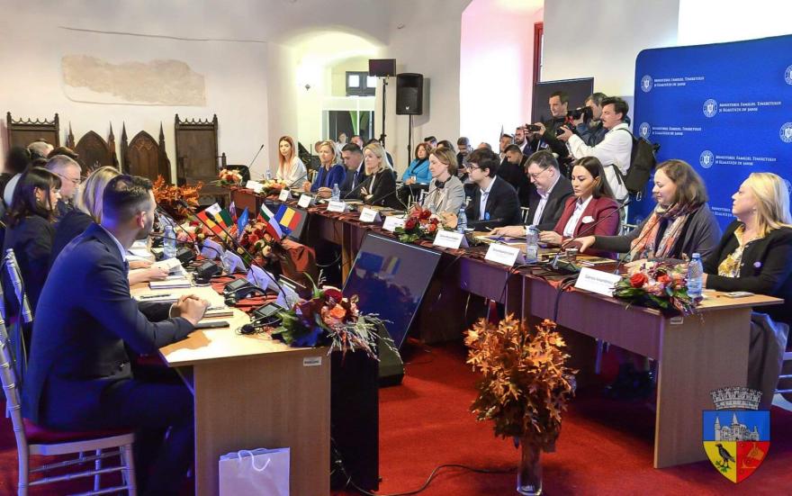 Dr. Najat Maalla M'jid in Romania during a country mission in 2024.