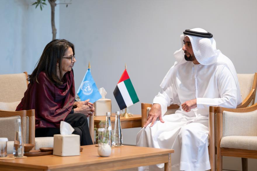 Dr. Najat Maalla M'jid in UAE during a country mission in 2024.