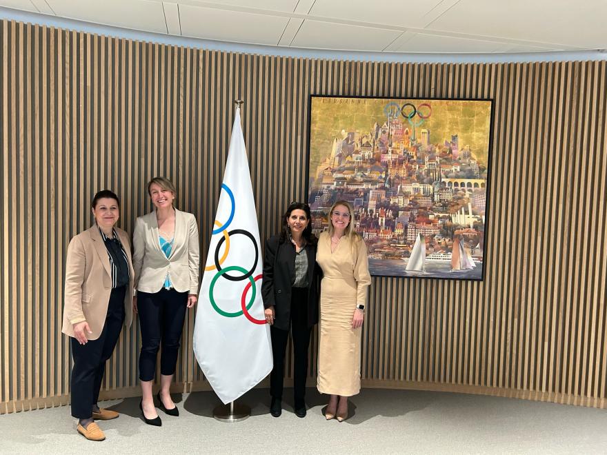 Meeting of the Dr. Najat Mallaa M'Jid with the International Olympic Committee in Geneva.