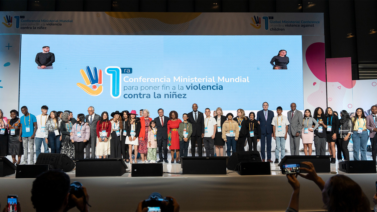 Main stage image from the First Global Ministerial Conference on Ending Violence Against Children